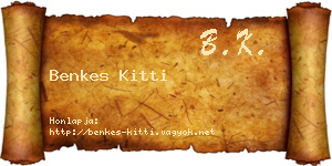 Benkes Kitti névjegykártya