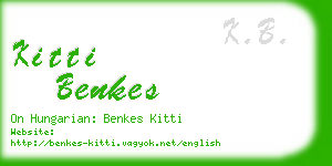 kitti benkes business card